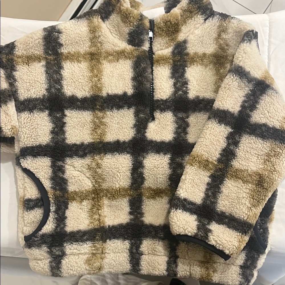 Plaid Sherpa Pullover
